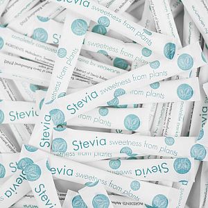 Dabīgais cukura aizvietotājs “Stevia” paciņās, iesaiņots 1000 gabali