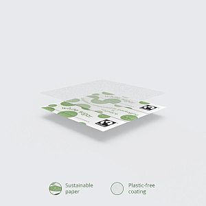 Baltais cukurs “Fairtrade” paciņās kompostējamā iepakojumā, iesaiņots 1000 gabali