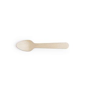 Mini wood spoon, 107 mm, 100 pcs per pack