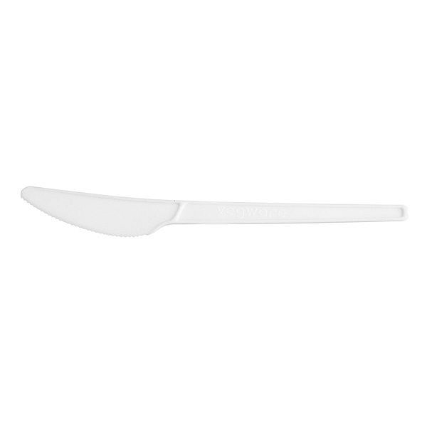 Одноразовая нож из кукурузного крахмала, белый, 165 мм, в пачке 50 шт