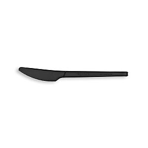 Одноразовый нож из кукурузного крахмала, черный, 165 мм , в пачке 50 шт