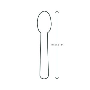 Disposable compostable CPLA spoon, 165 mm, 50 pcs per pack