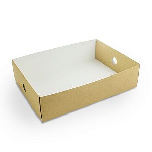 Вкладыш с жиростойким покрытием для многофункциональной коробки из крафт-картона , 115 x 255 x 80 мм, в пачке 50 шт