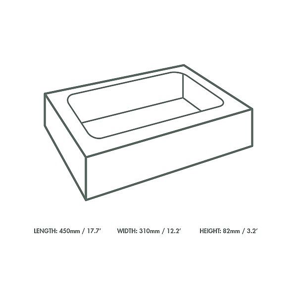Daudzfunkcionāla kārba no kraft papīra ar izvirzāmu ieliktni, 450 x 300 x 82 mm, iesaiņots 25 gabali