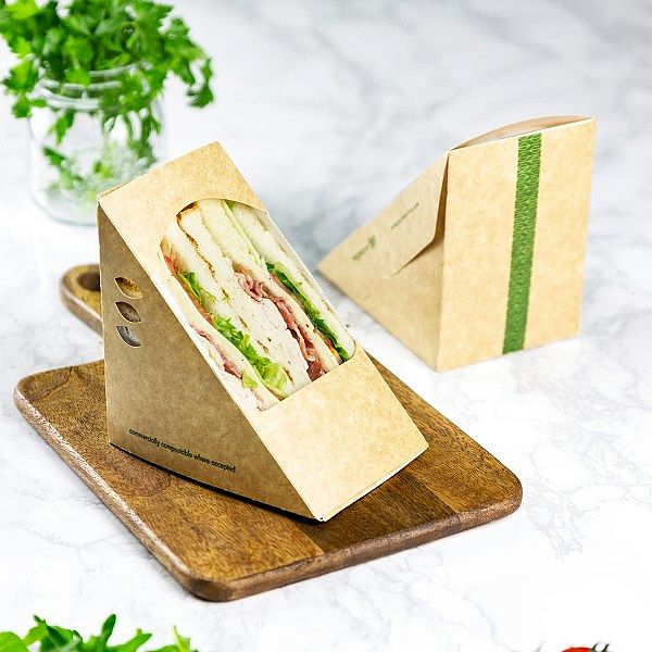 Triple sandwich wedge, kraft paper, 85 mm, 500 pcs per pack