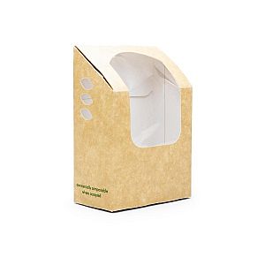 Compostable tortilla / wrap kraft carton, 500 pcs per pack