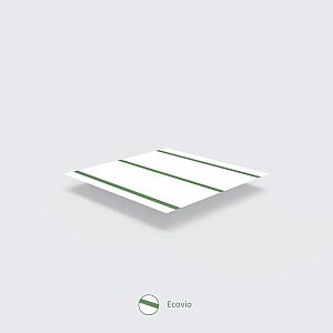 White straw “Standard” with green stripe ecovio, 5 mm, 650 pcs per pack